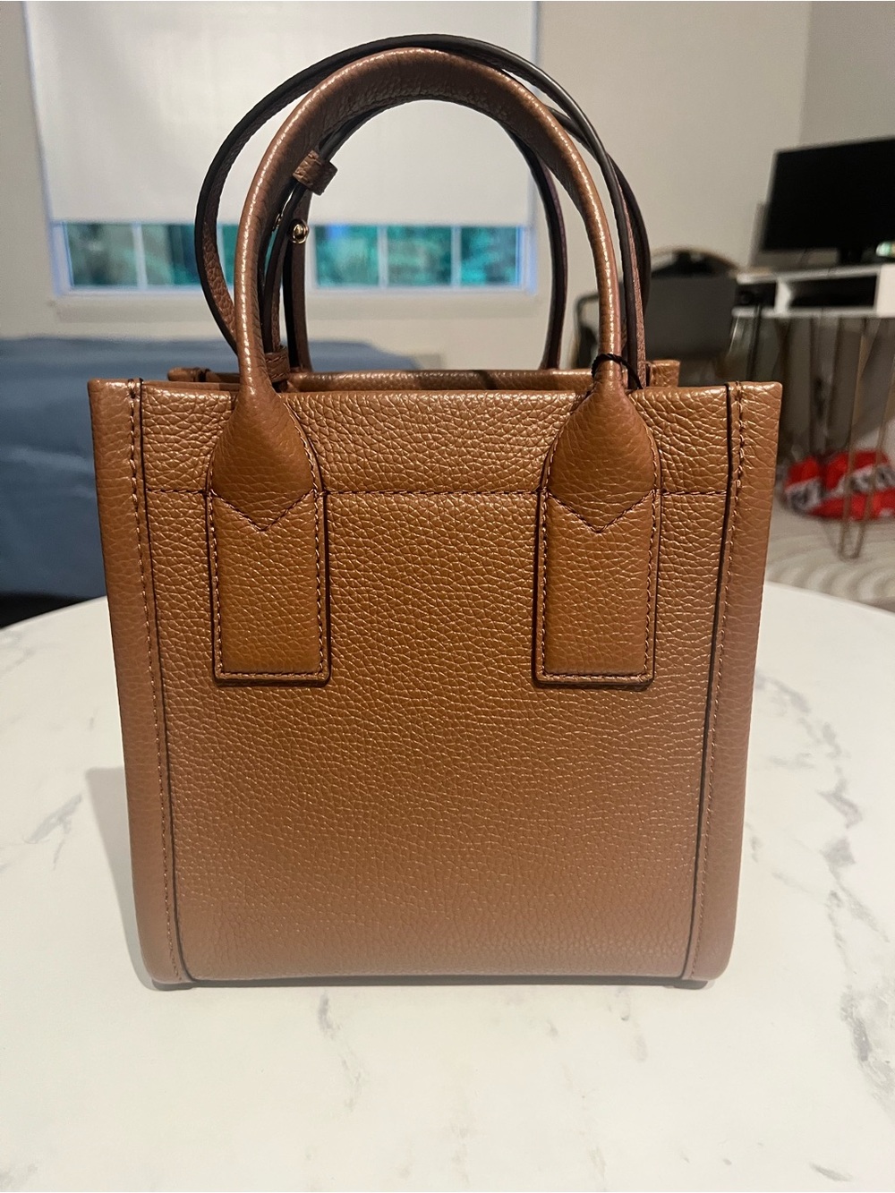 Authentic M Jacobs Cognac Pebbled. Leather Mini Tote. Original dustbag included. - Picture 2 of 9